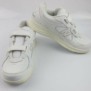 New Balance Hook Loop 577 Walking Shoes Women’s 9 Wide(D) White Leather Straps